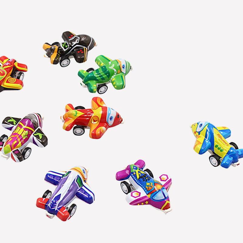 Mini brinquedo modelo de avião inercial para crianças, puxar para trás, colorido, pequenos presentes, meninos, tesão, transporte da gota