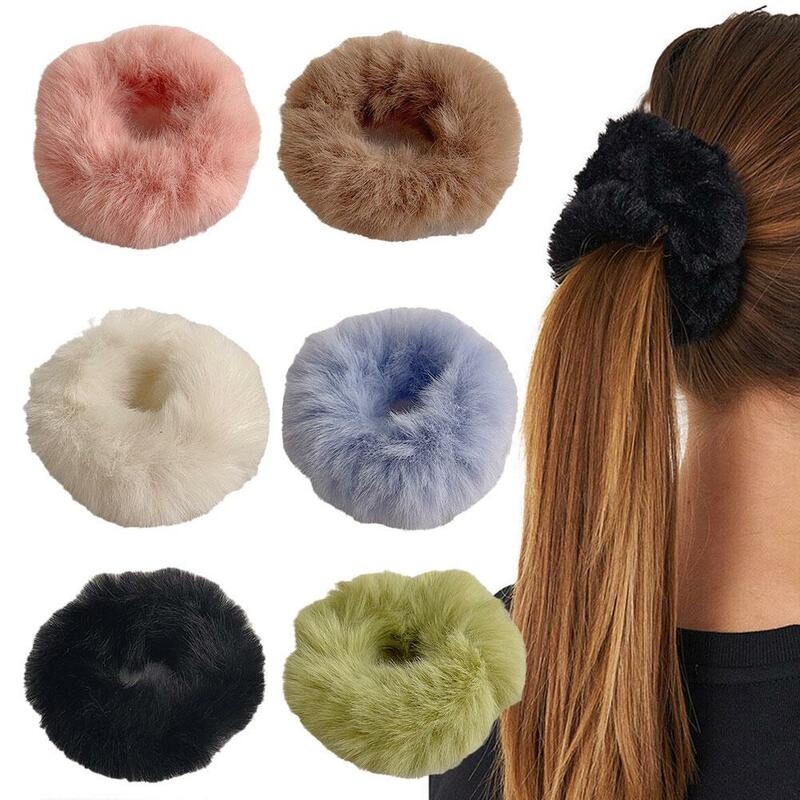 Candy Color Elastic Hair Band Scrunchie Soft Plush Versatile Band Girls Rubber Hair Elastic Rubber Hairband Bands Accessori S3z9