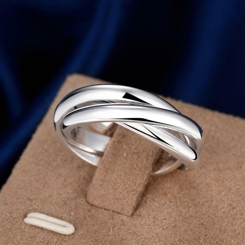925 Sterling Silver Three Round Woman Rings Fine Jewelry Wholesale Trending Products Offers With Free Shipping GaaBou Jewellery