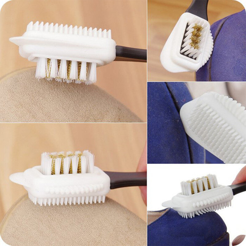 White Convenient Shoe Cleaner Cleaning Tool Stylish And Multifunctional Brush For All Shoe Types As Shown
