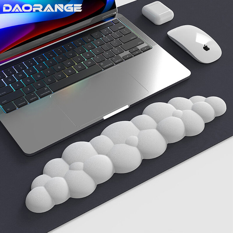 Alfombrilla de goma antideslizante para reposamuñecas de teclado suave, alfombrilla ergonómica para ratón de oficina, accesorios de soporte para muñeca