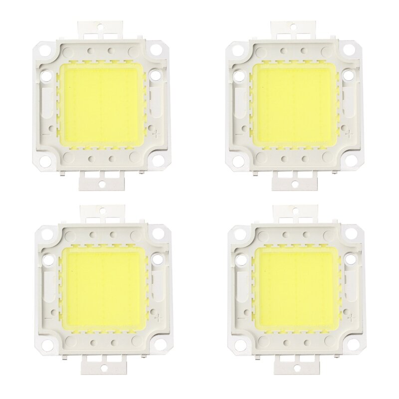 DIY LED 칩 전구 램프, 4X 고출력, 30W, 화이트, 2200Lm, 6500K