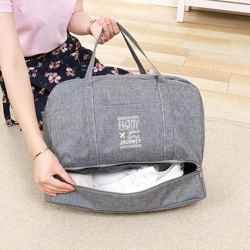 Fashion Folding Travel Bag Women Oxford Travel Weekend Overnight Bags Large Capacity Hand Luggage Tote Duffel Accessor Supplies