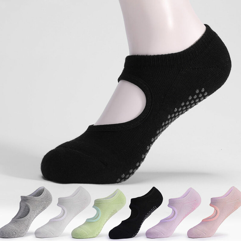 Calcetines de Yoga para niñas, de Color sólido para Fitness medias de algodón, medias de verano, 1 par