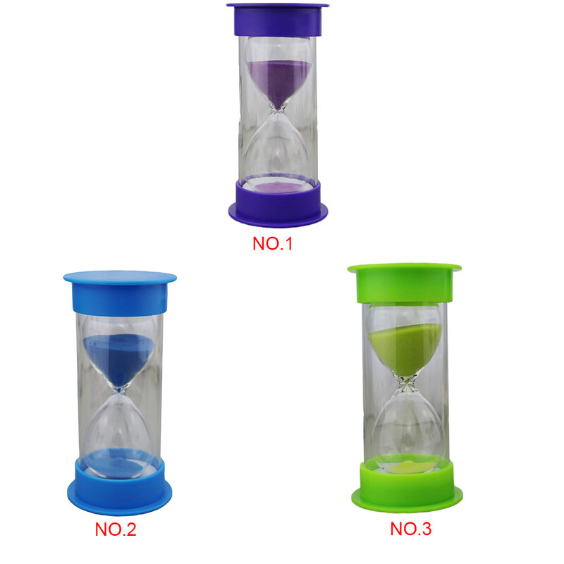 Sandglass 30-Minute Cylinder Hourglass Mini Portable Sand Glass for Party Game Tabletop Decoration Gift