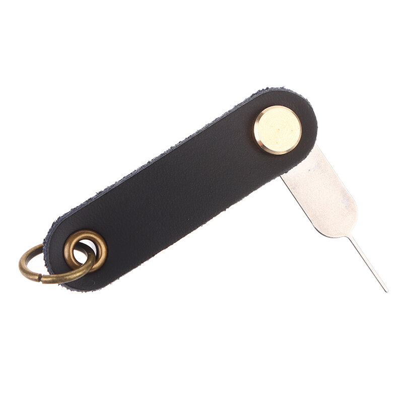 1Pc Eject Sim Card Tray Open Pin Naald Sleutel Tool Voor Universele Mobiele Telefoon Pu Lederen Draagbare