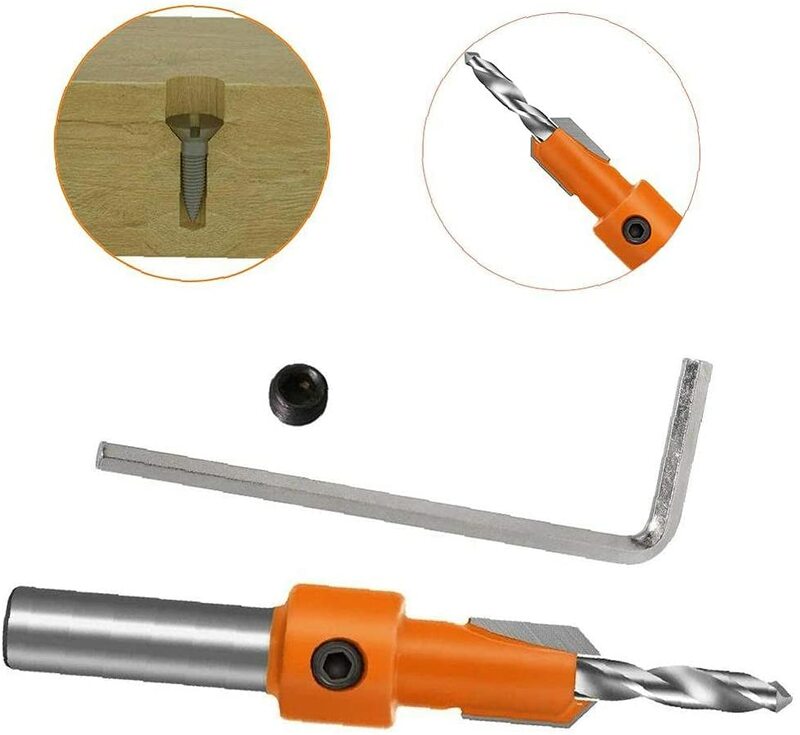 Shank HSS Woodworking Countersink Router Bit Set Screw Extractor Remon Demolition for Wood Milling Cutter