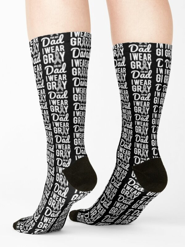 I Wear Gray For My Dad Socks compression cartoon gifts new in's Socks Girl Men's