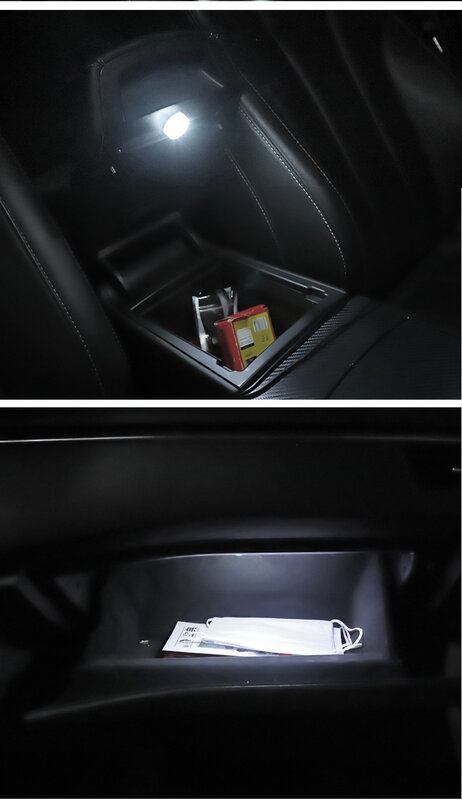 Mini led leitura luz para teto do carro, interruptor de toque, iluminação, atmosfera, gelo azul, rosa, branco, acessórios universais