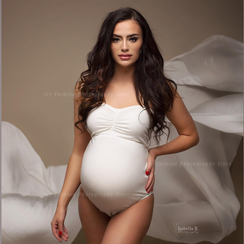 Strapless Stretchy Fabric Maternity Bodysuit Photo Shoot Photography Jumpsuit For Women Pregnancy Bodysuit