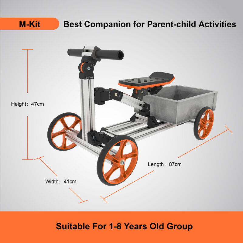 KidRock Buildable Kit 20 in 1 Kids Balance Bike No Pedal Toy per 1 a 6 anni Kit di costruzione per bambini Sit/Stand Scoot
