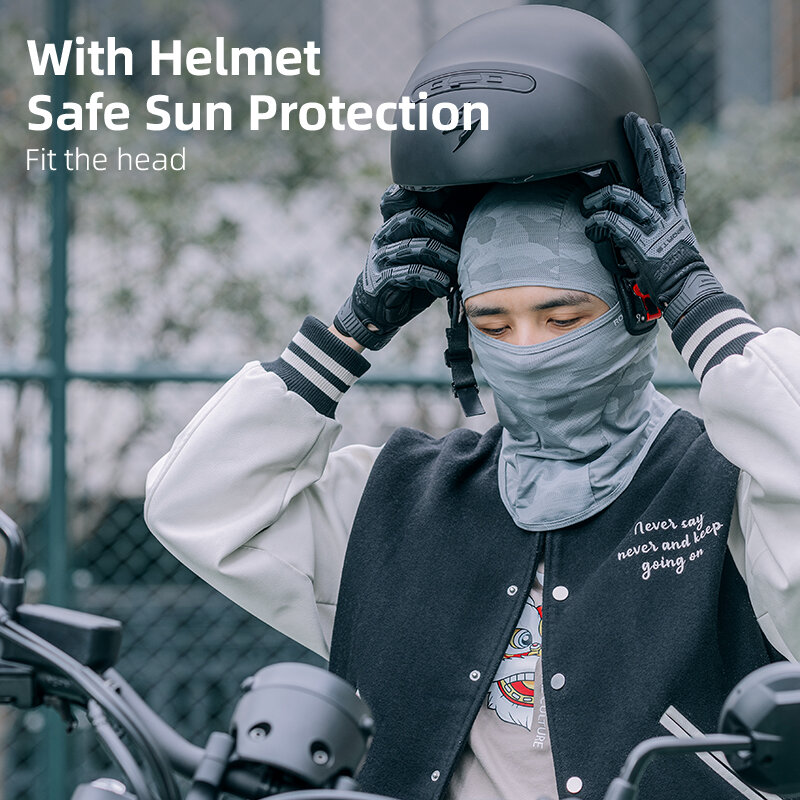 ROCKBROS Солнцезащитная фотомаска для мужчин и женщин, маска на все лицо для электрического велосипеда, мотоцикла, ледяной шелк, головной убор для велоспорта, весна-лето