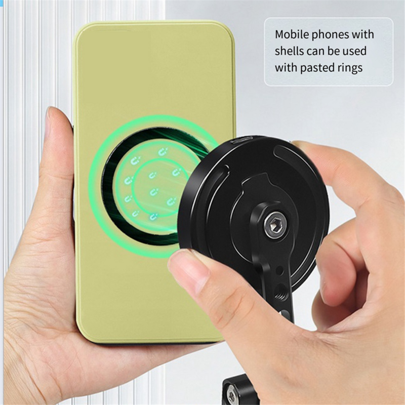 Multifunctional Magnetic Wireless Charging Photography Stand Folding Quick Release Tripod Handheld Selfie Phone Holder,A