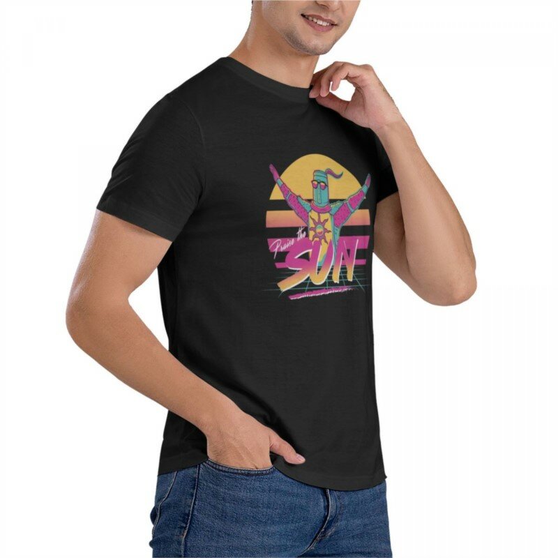 Camiseta de algodón para hombre, prenda de vestir, de marca, con mensaje "Praise The Sun Essential", tops bonitos, grandes y altos
