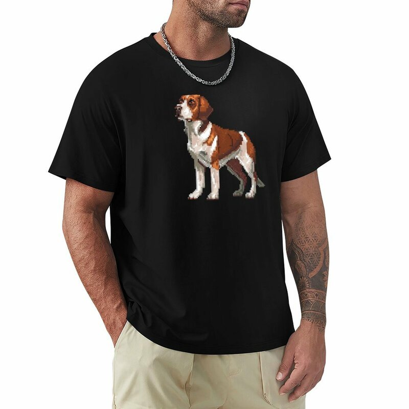 16-Bit Brittany T-Shirt Funnys schlichte Männer T-Shirt