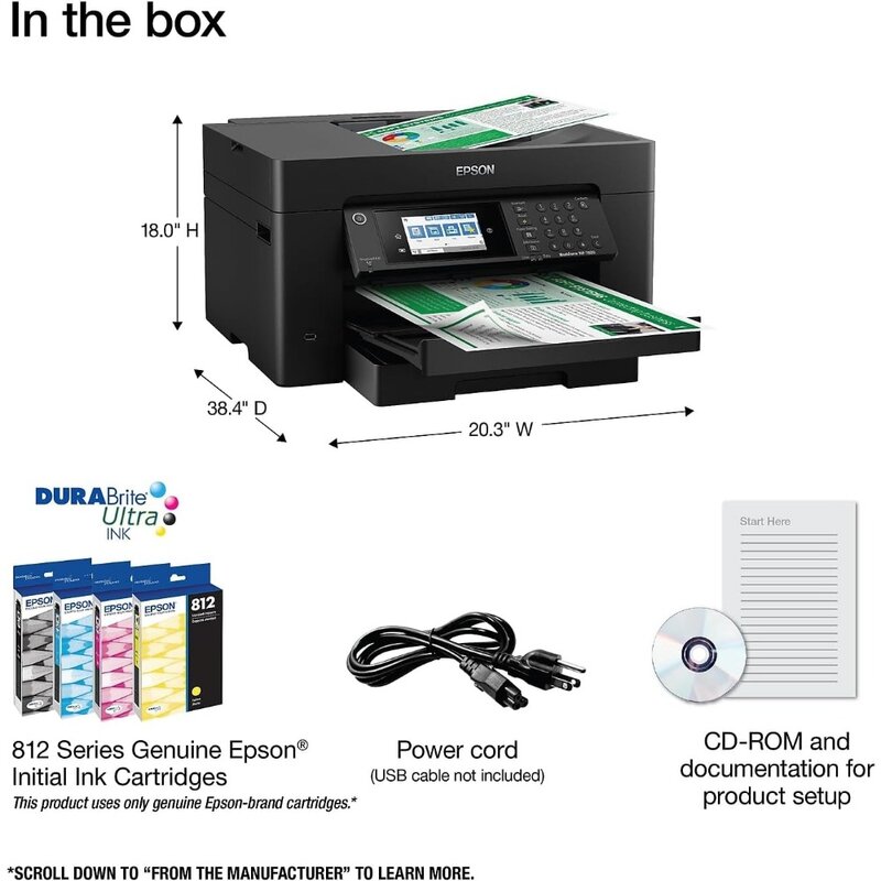Внешний аккумулятор для беспроводного Широкоформатного Принтера с автоматической 2-сторонней печатью 13x19 дюймов, копирования, сканирования и факса
