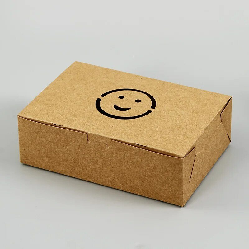 Customized productCustom Eco-friendly Fries Burger Take Away Packing Boxes Biodegradable Food Grade Kraft Paper Boxes