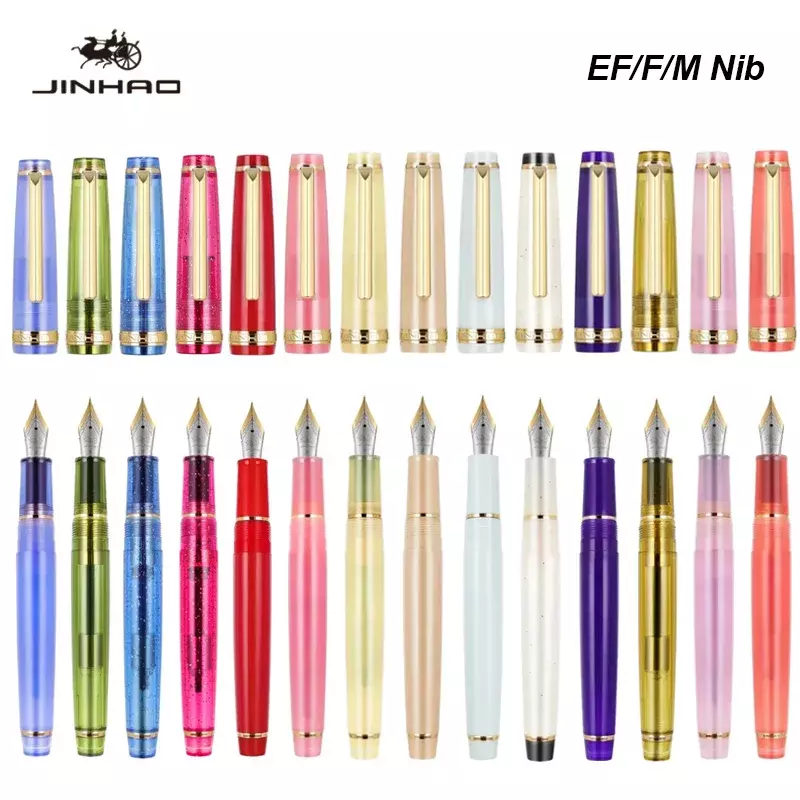 Jinhao ปากกาหมึกซึม82สีใหม่หรูหราสง่างามปากกา0.7/0.5/0.38mm ปลายแหลมพิเศษเครื่องเขียนในโรงเรียน