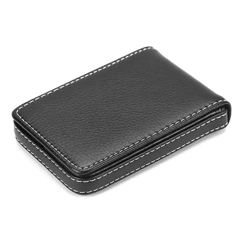 Porte-cartes de crédit magnétique RFID en cuir, porte-cartes de visite, section verticale, stockage de bureau, anti-vol, cadeau, 1 pièce