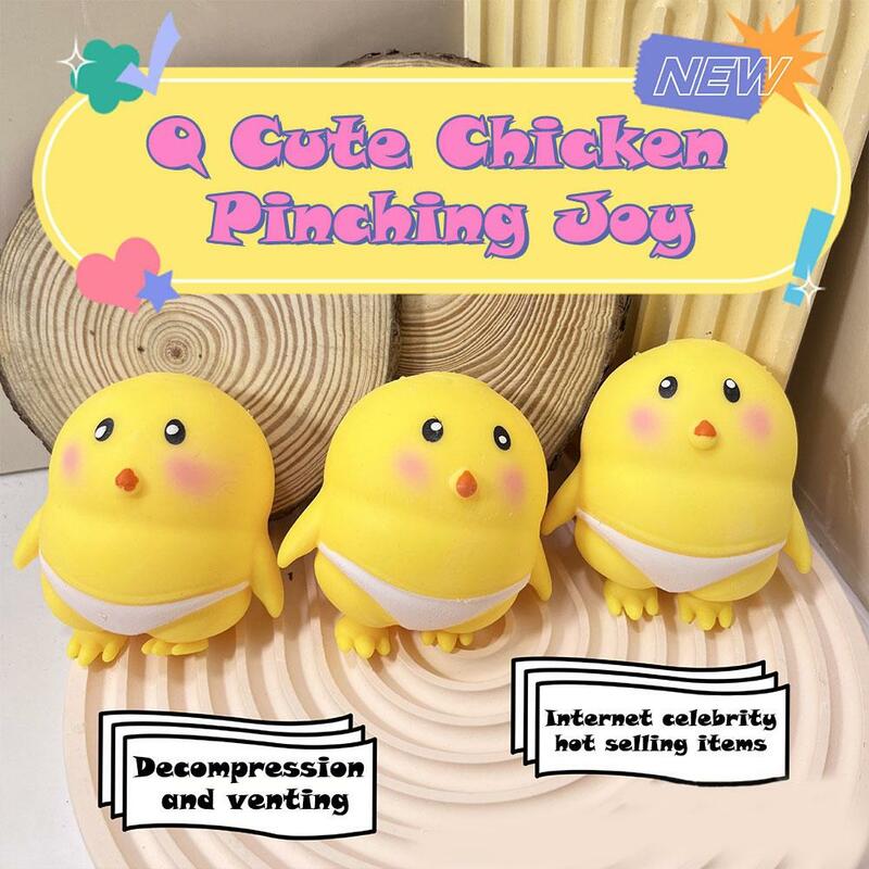 Cute Mini Chick Toy Squeeze Bubbles Toys Fidget Toys Pinch Kneading Toy Stress Reliever Toys For Kids Party Gifts M9N5