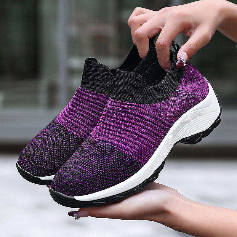 Women's Shoes Breathable Sports Shoes Fashion Thick Sole Fitness Free Shipping Comfortable Casual Running Shoes Tenis De Mujer