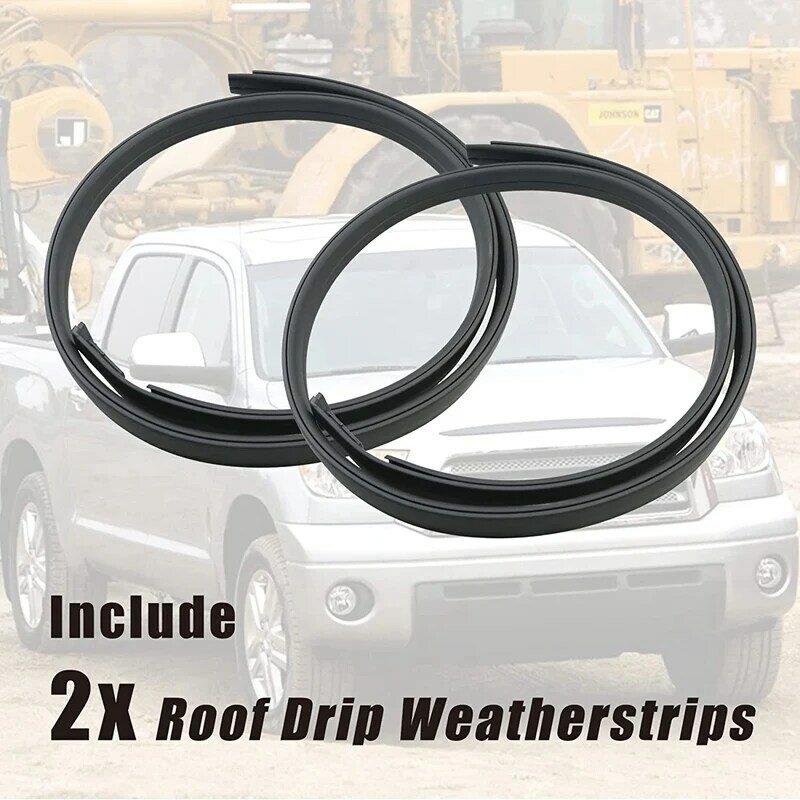 2Piece Roof Molding Drip Weatherstrip Replacement Parts Fits For Toyota  Crewmax 2007-2021 75552-0C060 75551-0C060