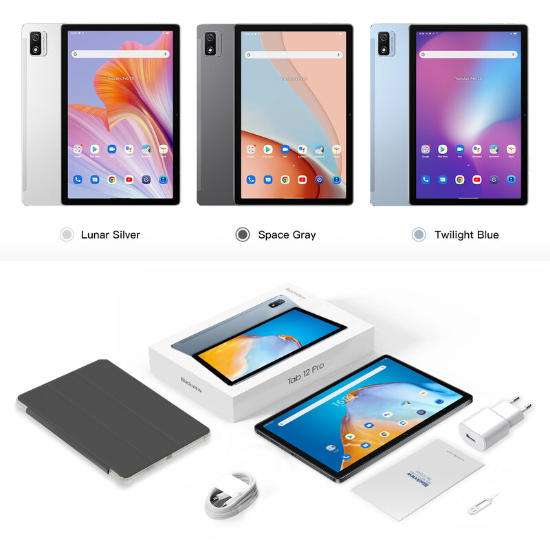Blackview Tab 12 Pro планшет, экран 10,1 дюймов, Android 12, Восьмиядерный, 8 ГБ + 6 ГБ ОЗУ 128 ГБ 6580 мАч