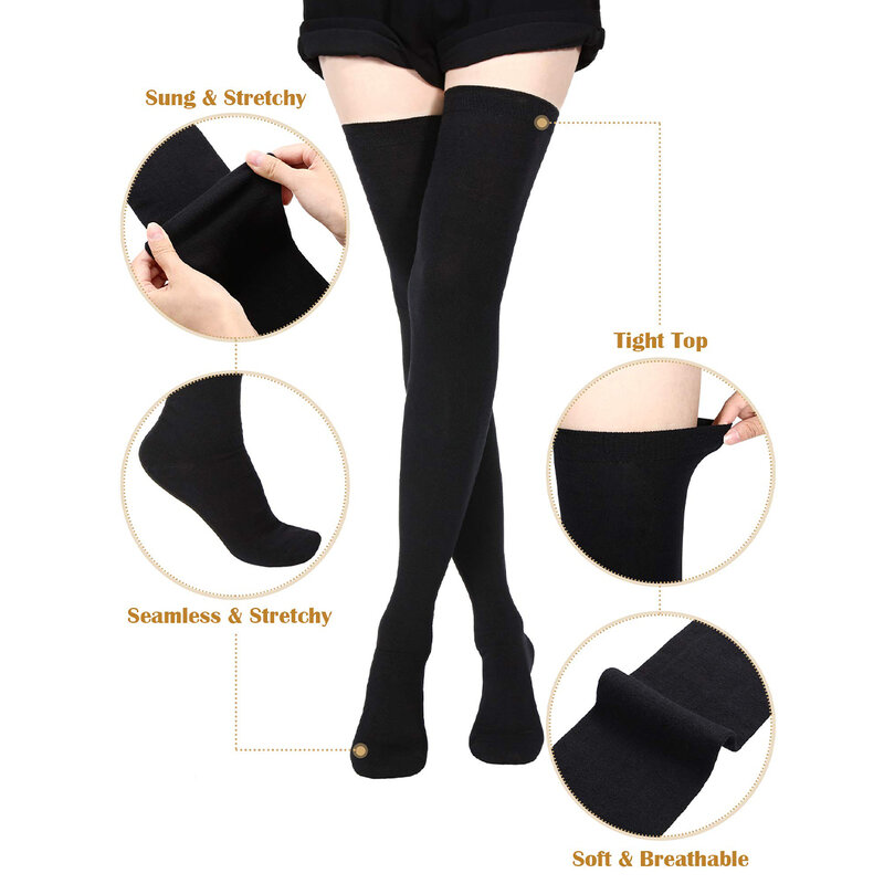 2023 New Thigh High Socks Extra Long Sexy Christmas Show Girl Cosplay Stockings Knee High Socks Women Plus Size 80cm