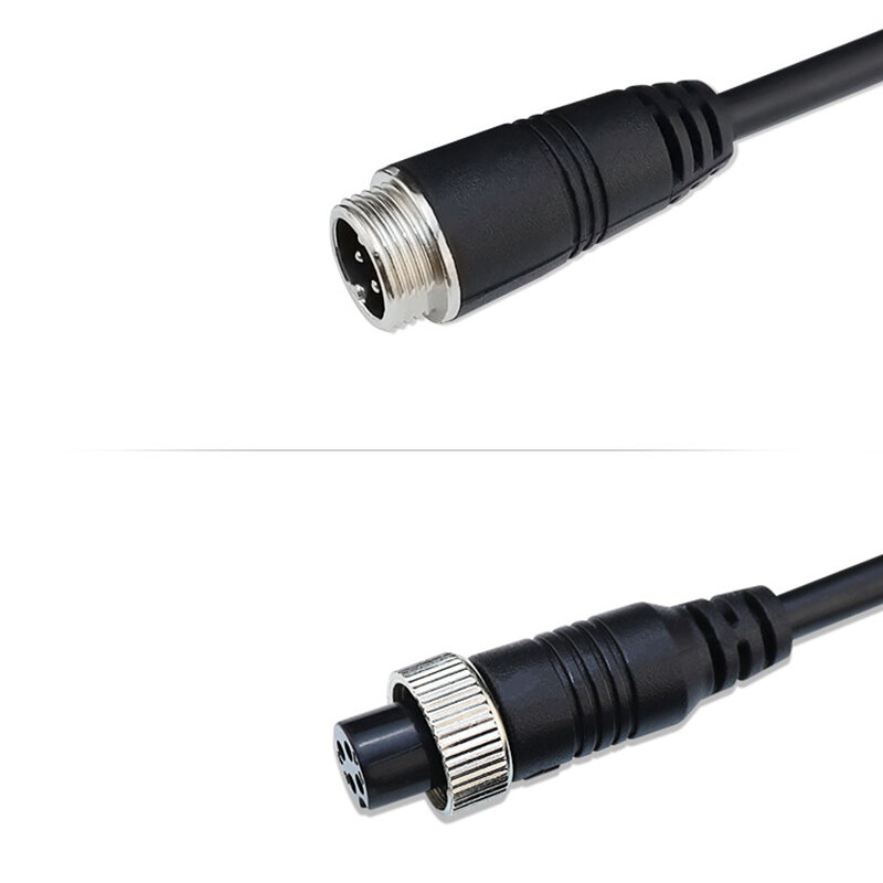 4-Pin M12 Aviation Video Extension Cable 1M 2M 5M 7M 10M 15M 20M for CCD Reversing Camera Camper Trailer J17