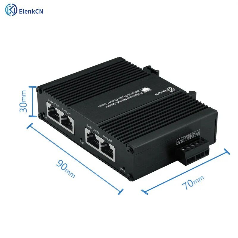 Custom Support 30W/60/90W POE Injector Switch 12-48VDC IEEE802.3af/at/bt Standart ESD Protection Switch POE Convert Injector