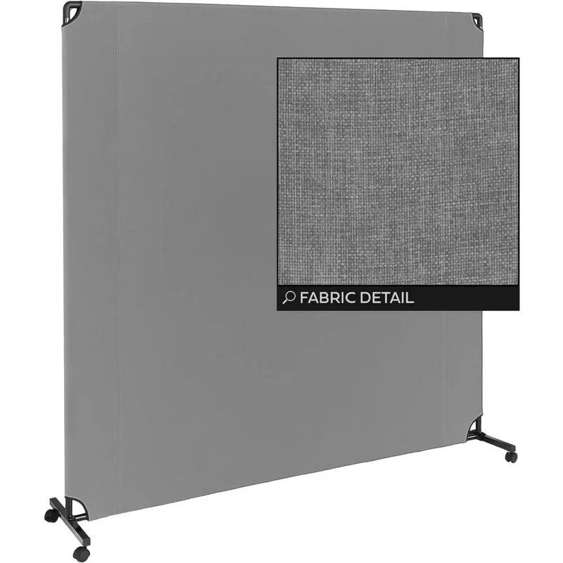Privacy Screen Gray) Partition Room Dividers Soundproof Booth Partition Moving Temporary Wall Divider & Room Divider Screen Desk