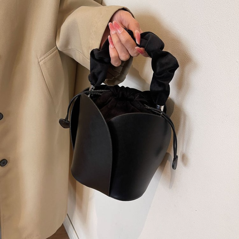 Bucket Bag Fashionable Petal Women's One Shoulder Crossbody Exquisite Handbag For Woman High-Quality Messenger Versatile Luxury