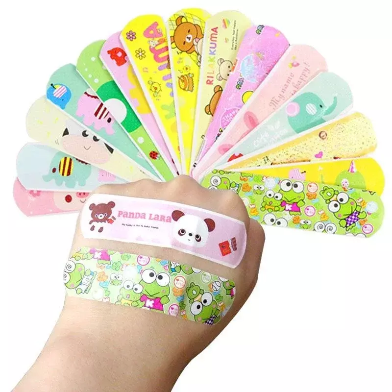 100pcs Band Aid Waterproof Cute Breathable Mini Cartoon Bandages for Children Girls Transparent Medical Hemostatic Stickers