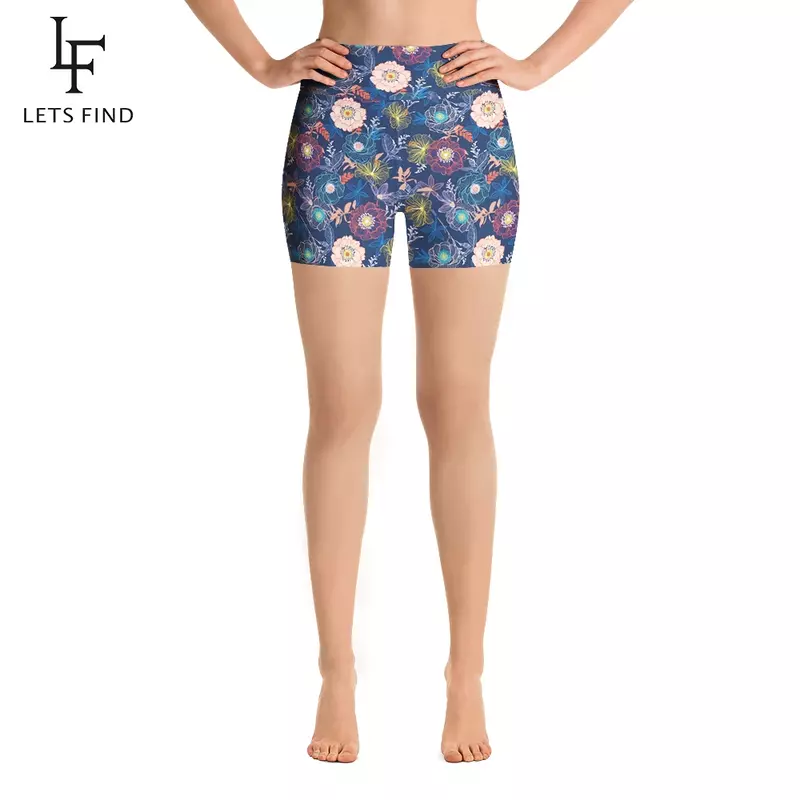 LETSFIND-mallas Push Up elásticas para mujer, Leggings de cintura alta con estampado de flores, gran oferta, verano 2020