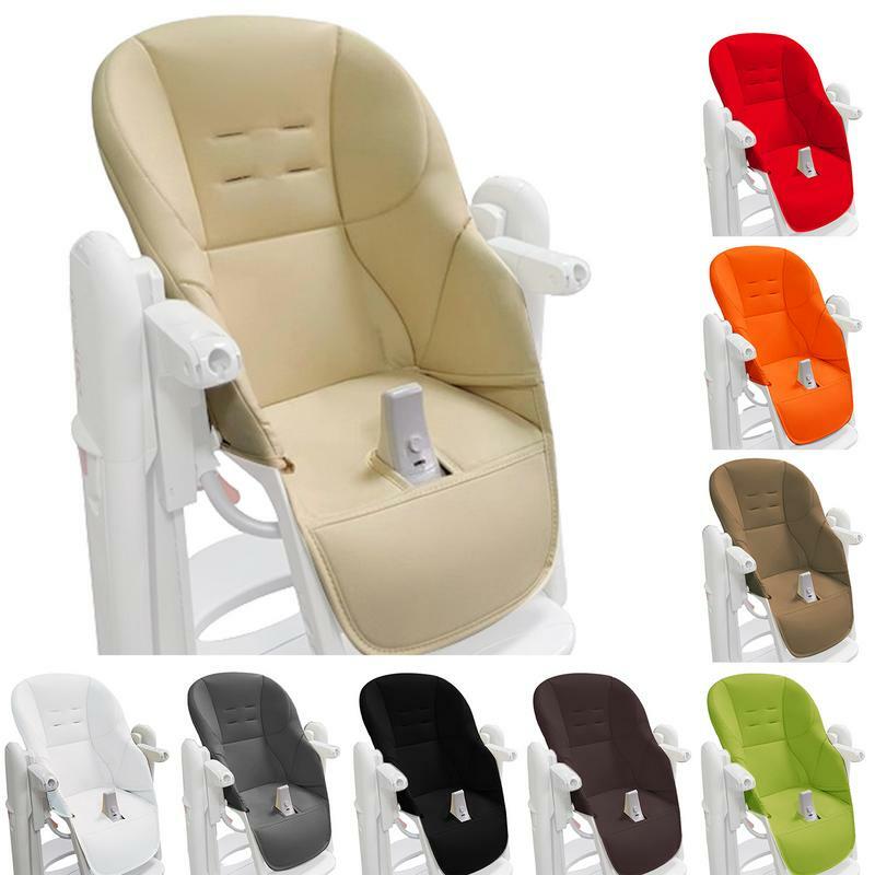 Bantal kursi tinggi kulit PU lembut, penutup pelindung kursi bayi hadiah orang tua baru untuk Peg Perego Tatamia kursi tinggi
