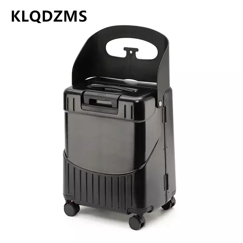Детский чемодан KLQDZMS, многофункциональный багажный ящик высокой емкости из АБС и поликарбоната, универсальный багаж на колесах