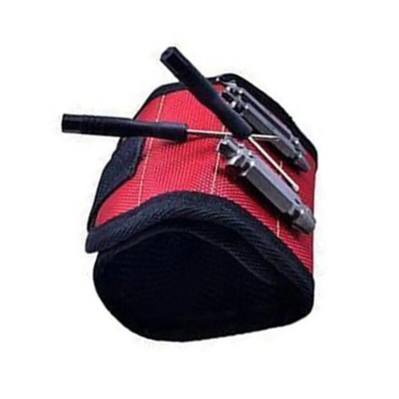 Portátil Magnetic Wristband Tool Bag, Eletricista Wrist Tool Belt, Parafusos Pregos, Brocas Pulseira para Ferramenta de Reparo