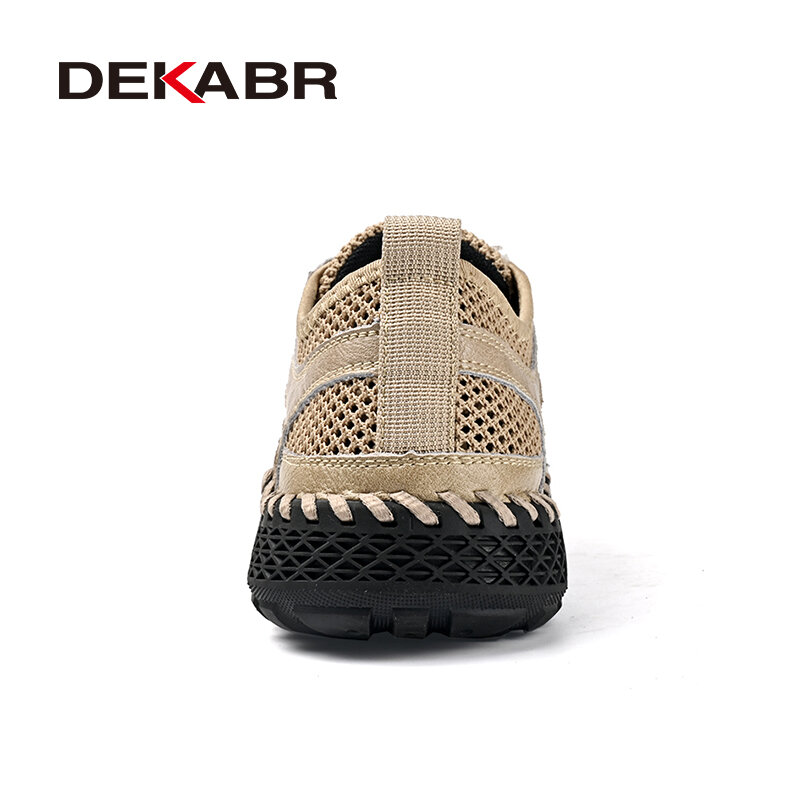 Dekabr-sapatos confortáveis e casuais para homens, sapatos de direção de malha respirável, plus size, primavera e verão