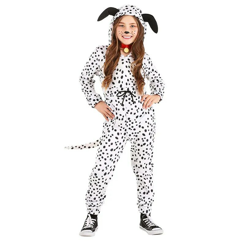 Costume de cosplay de chien daltravaillait en mignon pour enfants, combinaison pour garçons, fête d'Halloween, carnaval de Pourim, filles