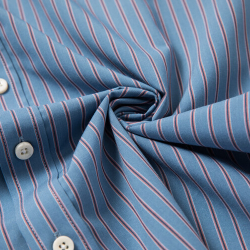 Chemise à manches courtes rayée décontractée d'affaires pour hommes, chemise d'été légère de col des hommes de haut vintage vert. M-3XL