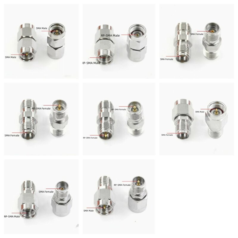 Millimeter Wave adapter SMA to SMA adapter SMA Male Female to RPSMA/SMA Male Female Stainless Steel Test Connector DC-18GHZ