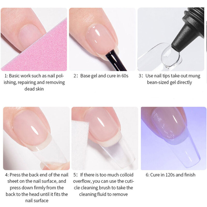 10g UV/LED Nagels pitzen Kleber Gel für falsche Nägel UV stark ahesive feste Rohr Nagels pitze Kleber Gel politur Bonder Maniküre liefert