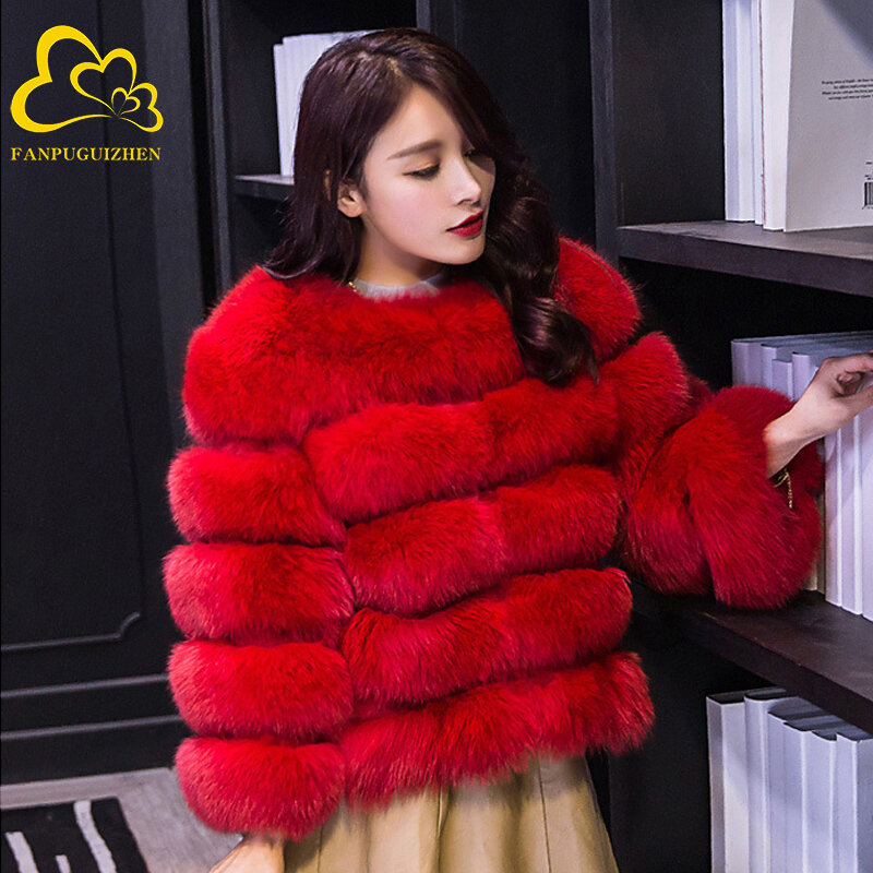 Fanpuguizhen mulheres casacos outono inverno nova moda rosa casaco de pele do falso elegante grosso quente outerwear pele falsa mulher jaquetas