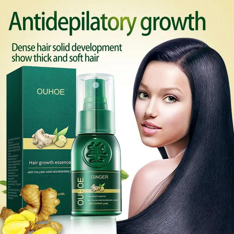 Productos de Spray de jengibre, suero Natural anticaída de cabello, previene la calvicie, tratamiento de crecimiento rápido, nutre el cabello dañado