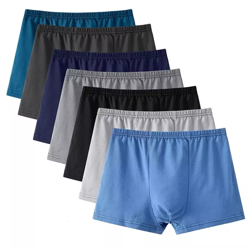 Boxers de algodão confortável masculino, roupa interior sexy, cuecas sólidas, 2200 28USD, 6pcs
