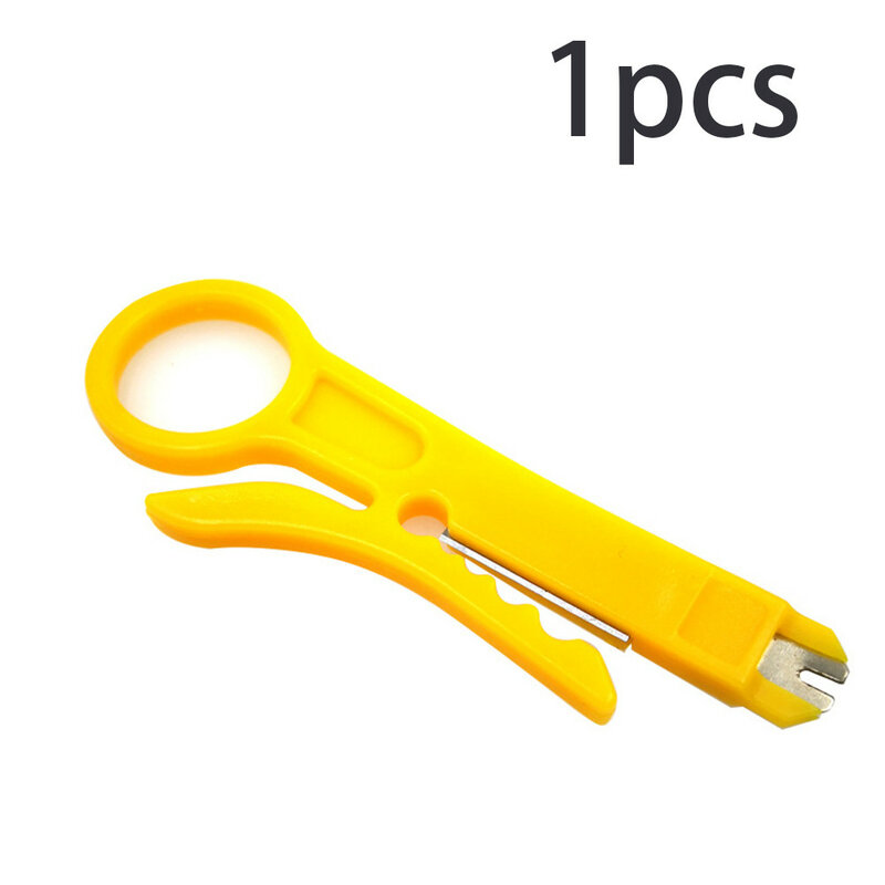 Mini portátil Stripper fio para sistema de rede, descascamento ferramenta, cortador de cabo, descascamento, amarelo, multi-função, 1pc