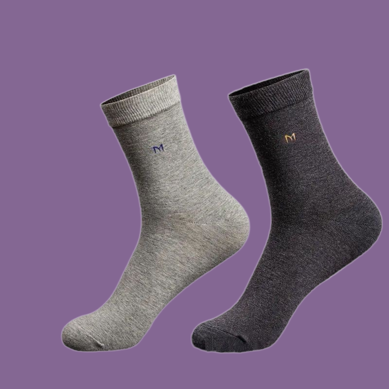 5/10 пар мужские высококачественные Повседневные Дышащие деловые хлопковые носки с надписями, мужские однотонные черные белые носки