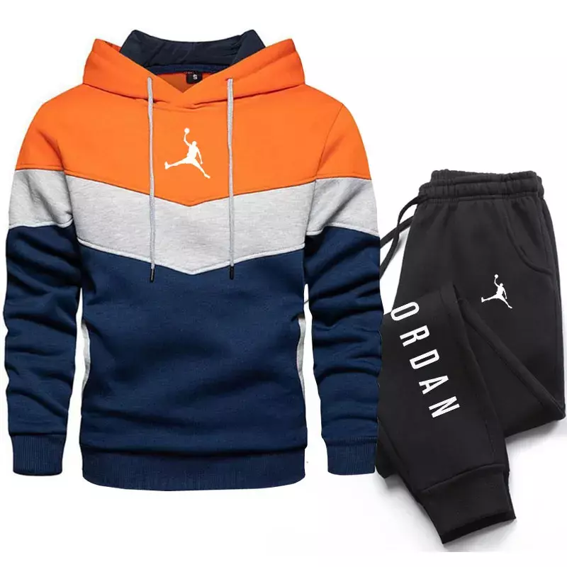 Nieuwe Herenpakken Merkenprint Modesets Casual Pullover Trainingspak 2-delige Hoodies Sweatshirts + Joggingbroek Set 2024