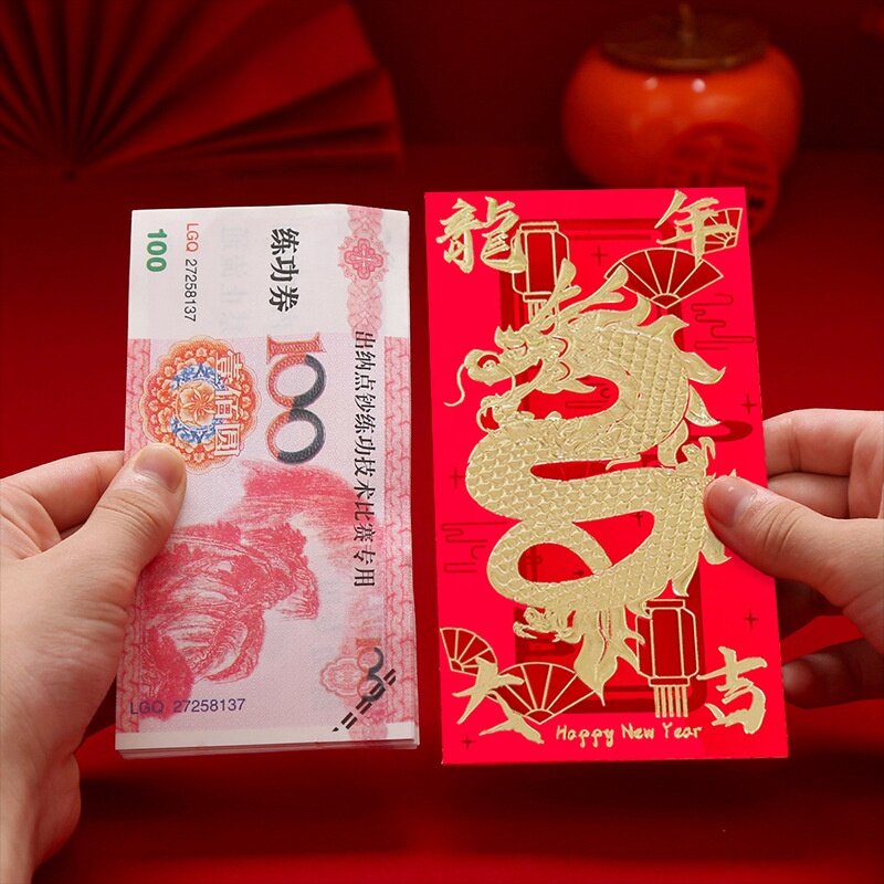 Customized product、2024 Custom red envelope embossed special new year red packet printing