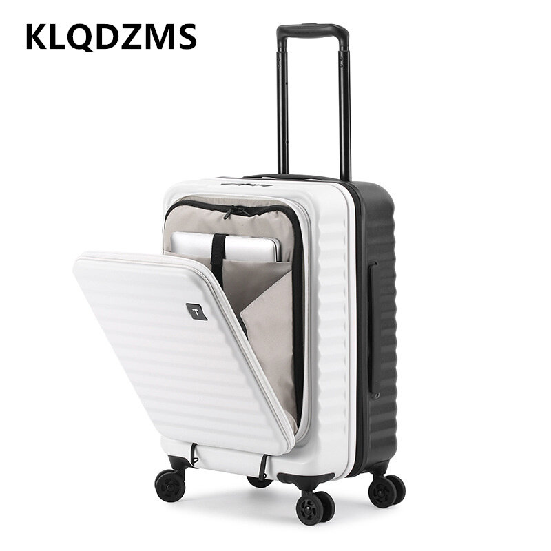 Klqdzms-多機能トロリーケース、pcスーツケース、フロントオープニング、ラップトップボードケース、キャビン荷物、大容量、24 "、28" 、20"